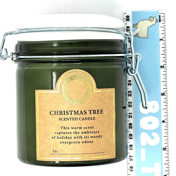 Christmas Tree Scented Candle Large Green - Picture 7 of 8